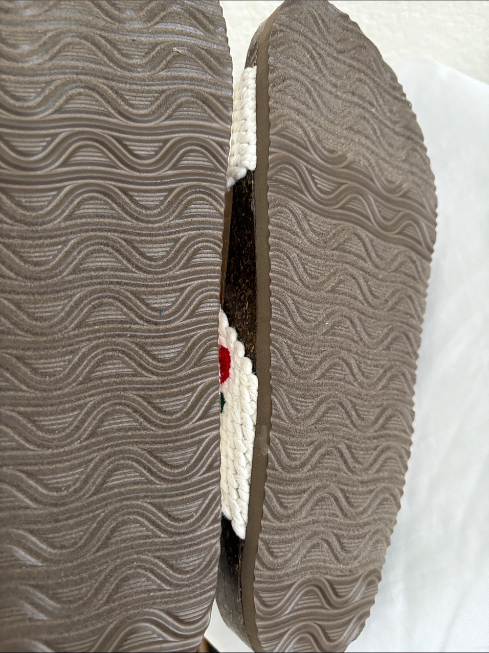 UNIONBAY Cream Woven Slide Sandals with Red Cherry Embroidery - Picture 4 of 4